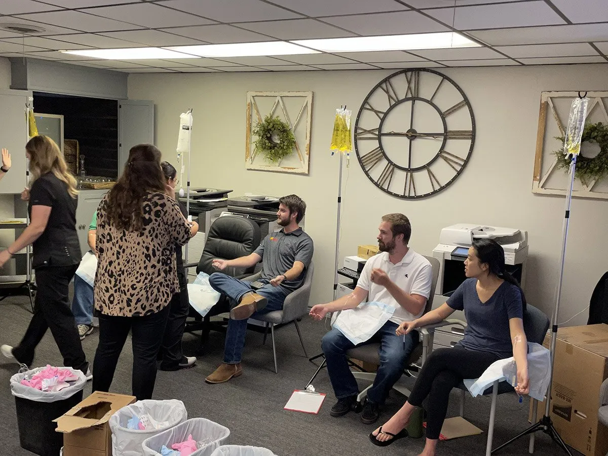 People receiving mobile IV therapy in Queens